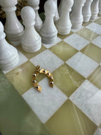 Vintage 18k Yellow Gold Spiked Horseshoe Pendant