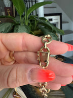 Vintage 14k Puffy Brushed Mariner Link Bracelet