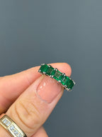 Natural Emerald Platinum Eternity Band