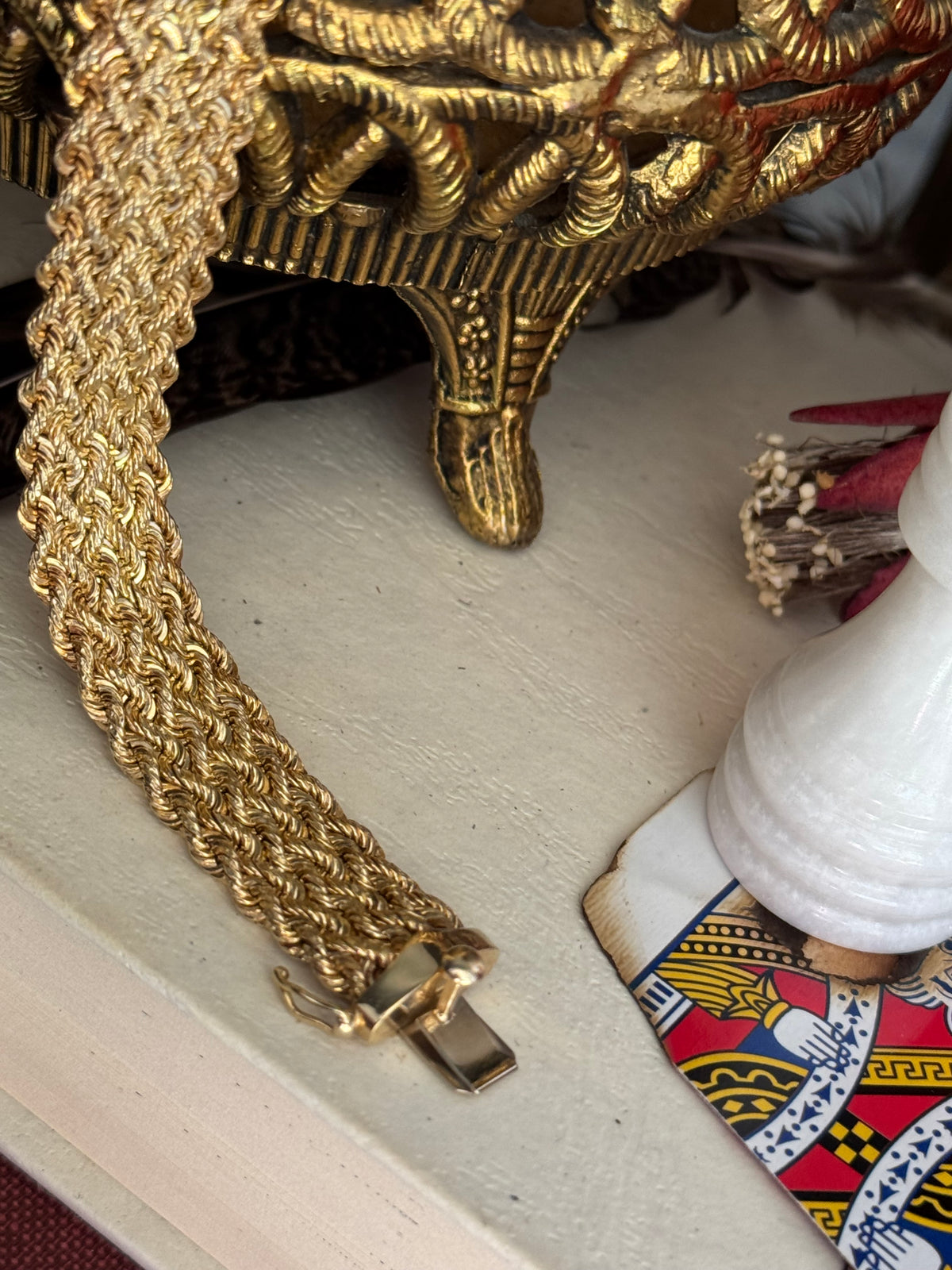 Vintage 14k Triple Rope Bracelet
