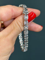 Natural Emerald-Cut Diamond Tennis Bracelet