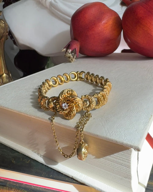 Antique Victorian OMC Diamond Ornate Bracelet