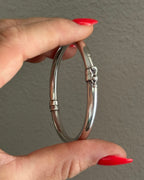 Vintage .925 Sterling Silver Hinge Bangle