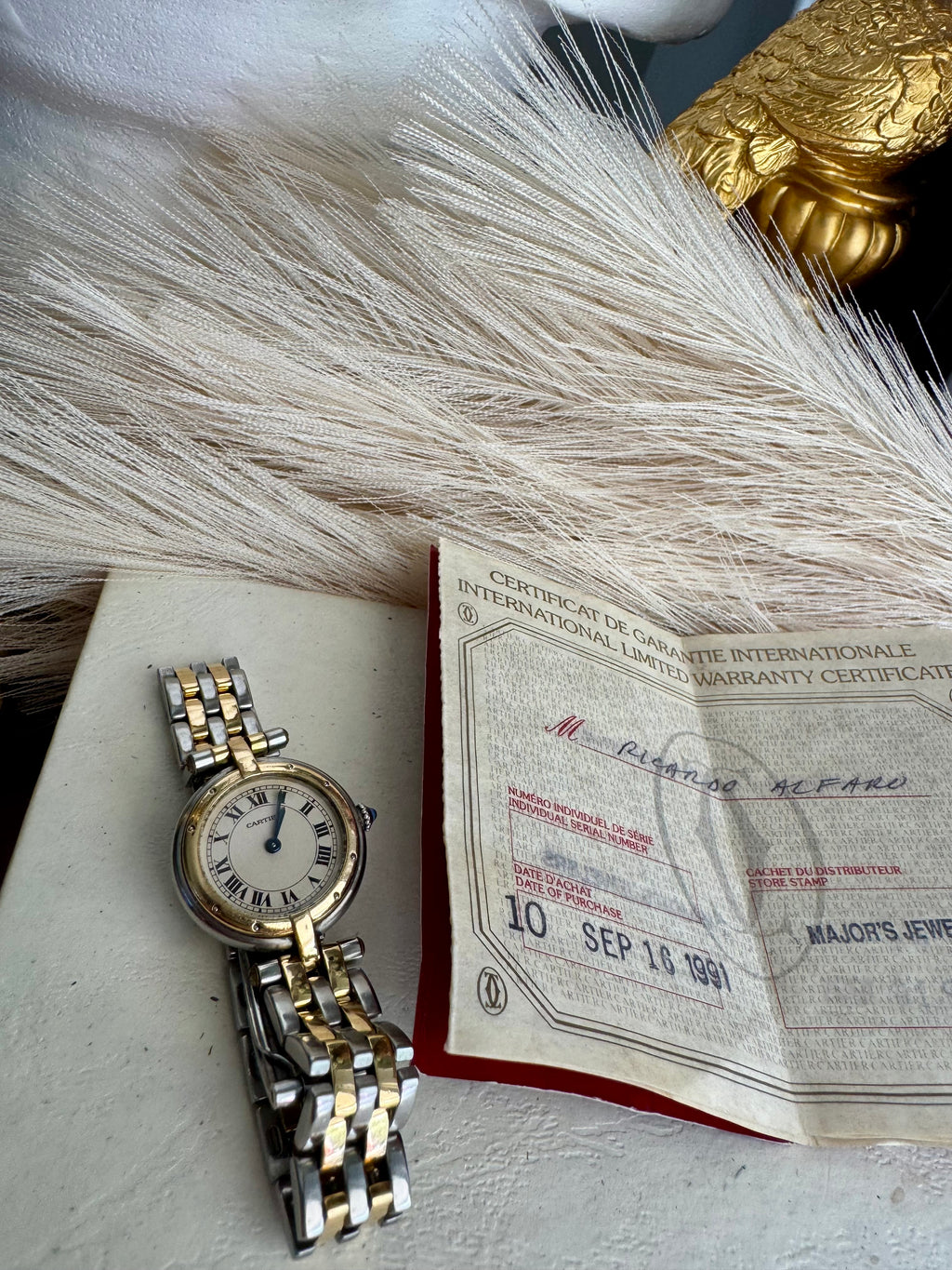 Vintage Cartier Panthére Vendome Two-Row Watch