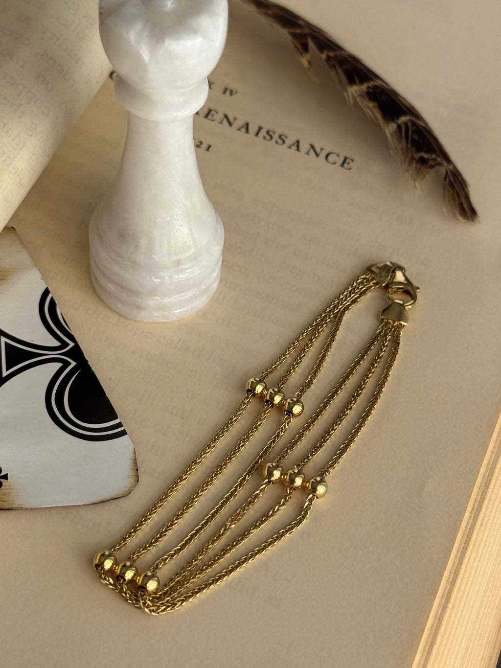 Estate 14k Triple Rope Bracelet