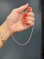 14k WG Natural Diamond Modern Tennis Necklace
