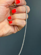14k WG Natural Diamond Modern Tennis Necklace