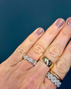 18k White Gold Half Eternity Natural Diamond Multi-Cuts Ring