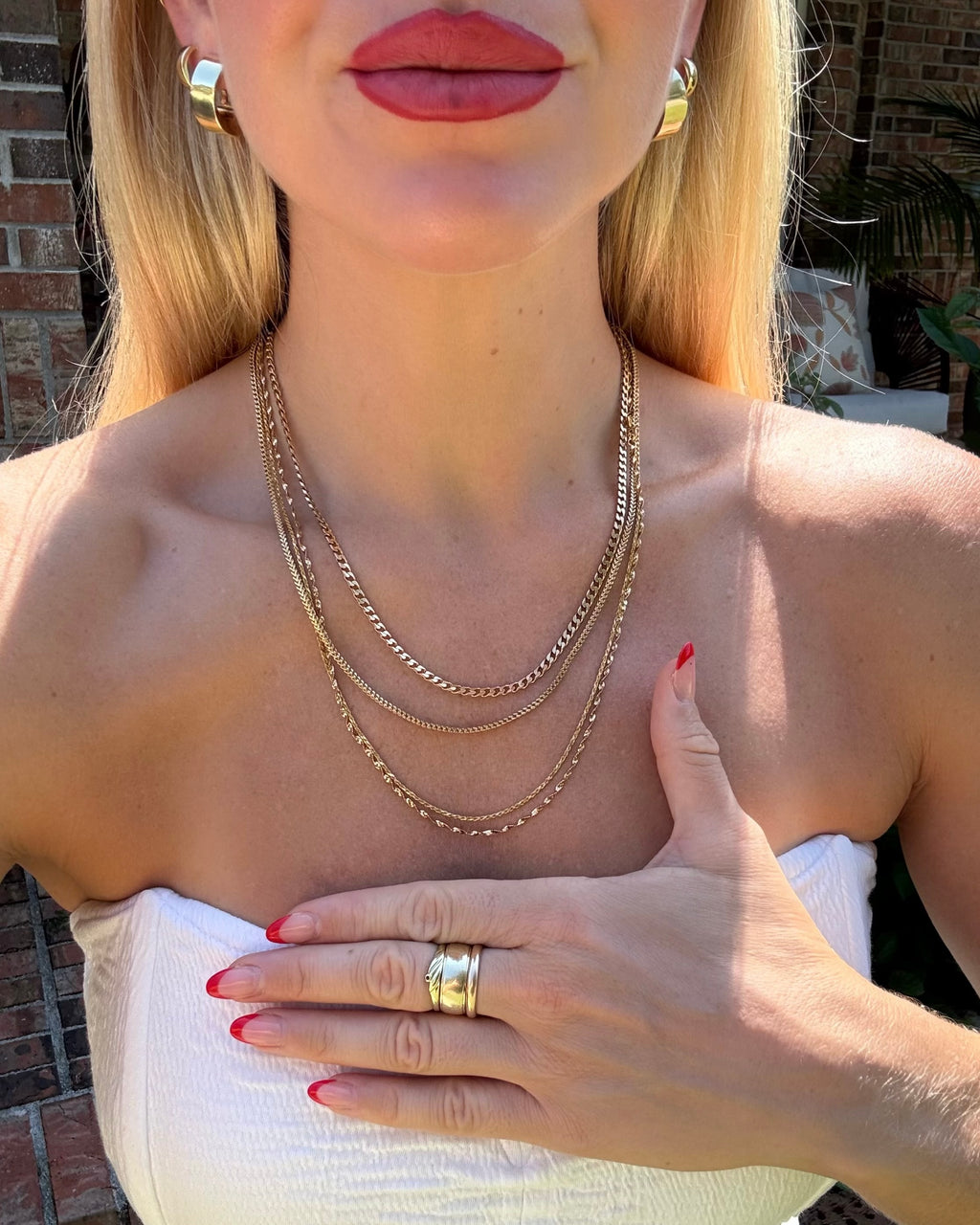 Vintage 14k Yellow Gold Flat Curb Chain