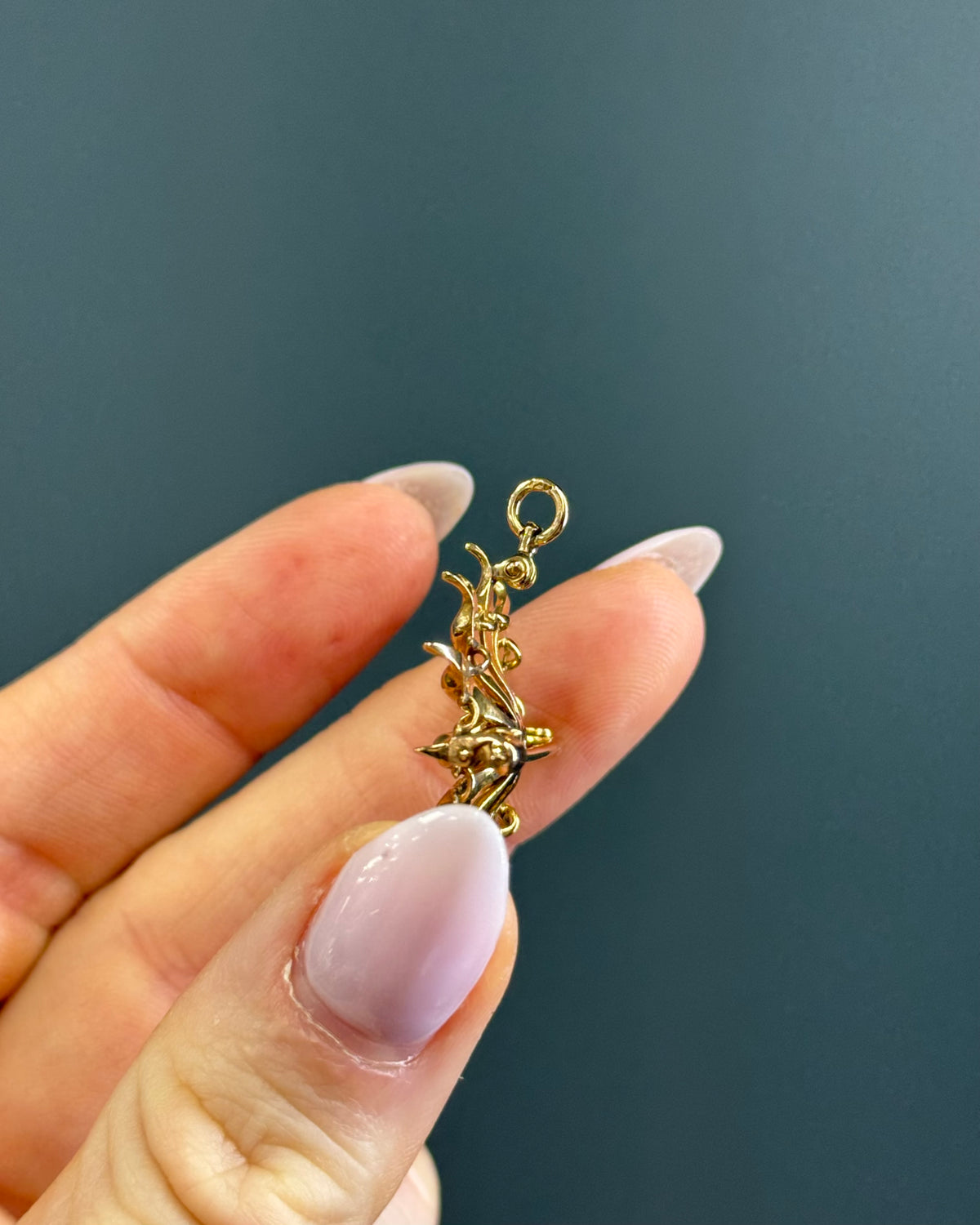 Antique 14k Yellow Gold Starburst Conversion Pendant with Old Mine Cut Diamond