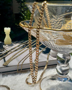 Vintage 14k Yellow Gold Flat Curb Chain