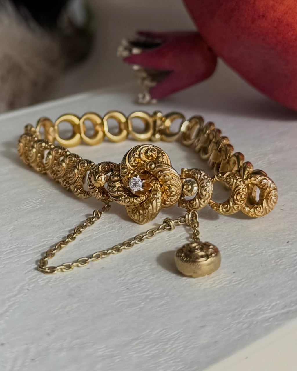 Antique Victorian OMC Diamond Ornate Bracelet