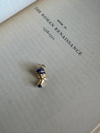Vintage 18k Yellow Gold, Turquoise, & Lapis Nefertiti Charm