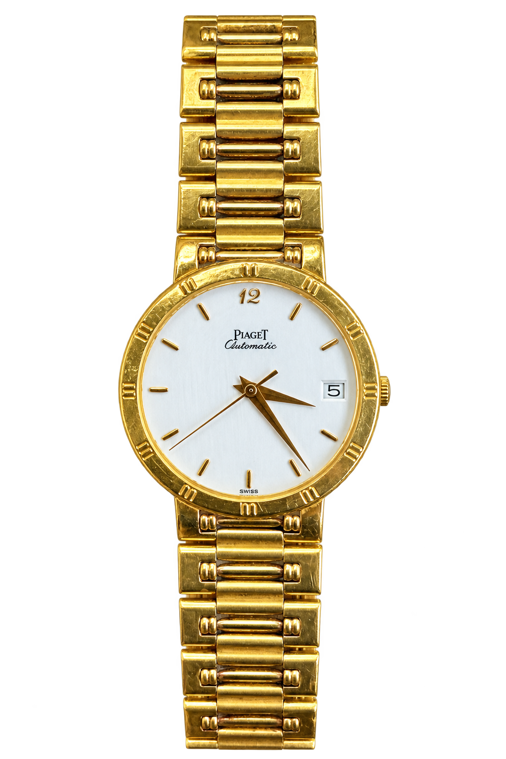 Original Vintage Piaget 1990s “Dancer” 18k Yellow Gold 31 mm 100 grams