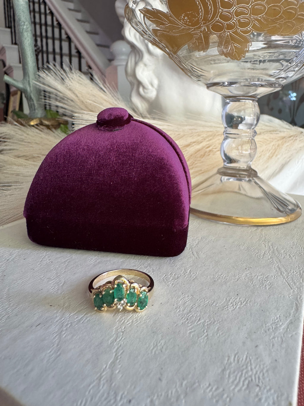 Vintage 14k Gold & Emerald Ring