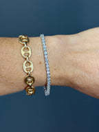 14k White Gold Natural Diamond Tennis Bracelet 5.37 carats