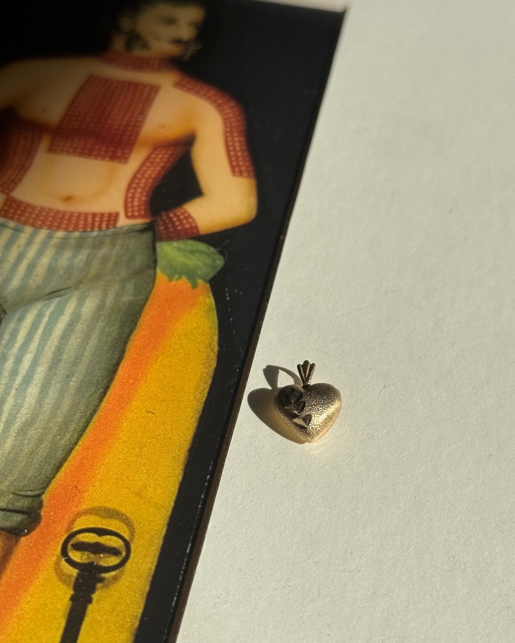 Vintage 14k Yellow Gold "Puffy" Heart Charm