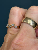 14k Yellow Gold Oval Bezel Set Natural Diamond Ring