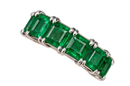 Natural Emerald Platinum Eternity Band