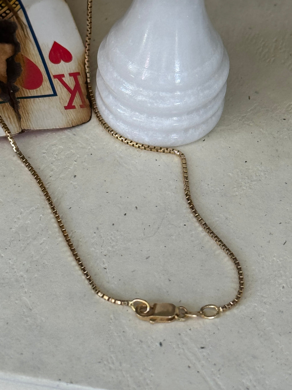 Vintage Italian 14k Box Chain (Lobster Clasp)