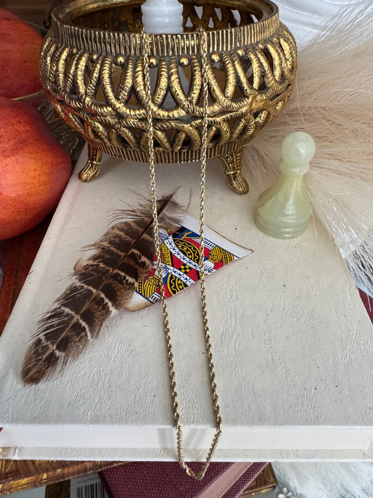 Vintage 14k Yellow Gold Twisted Rope Chain