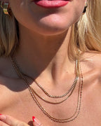 Vintage 14k Yellow Gold Flat Curb Chain