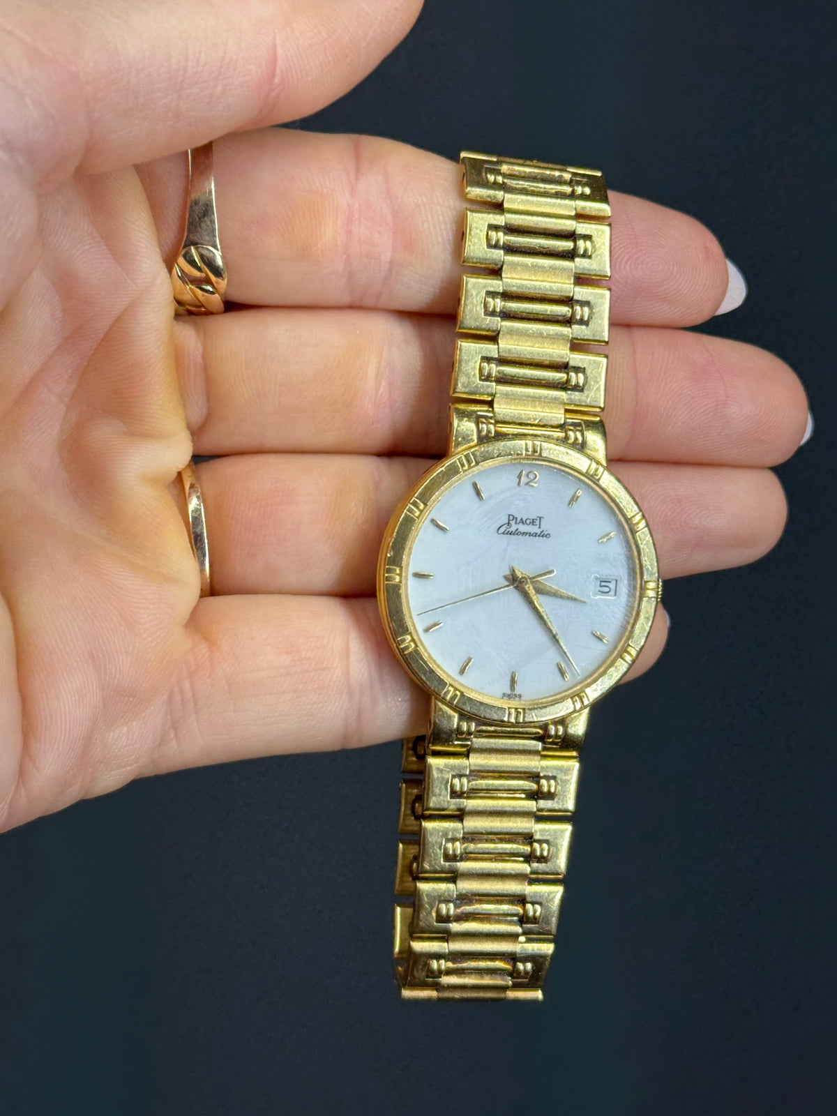 Original Vintage Piaget 1990s “Dancer” 18k Yellow Gold 31 mm 100 grams