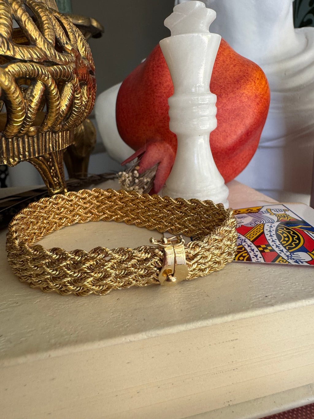 Vintage 14k Triple Rope Bracelet