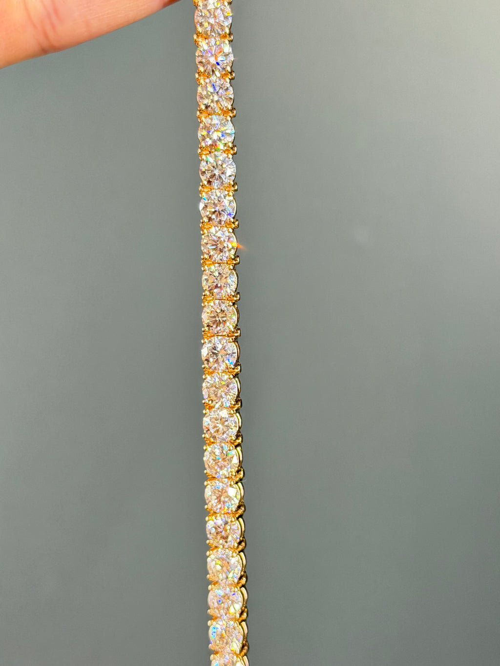 Exquisite Natural Diamond Tennis Bracelet 21.85 cttw 14k yellow gold