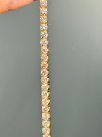 Exquisite Natural Diamond Tennis Bracelet 21.85 cttw 14k yellow gold