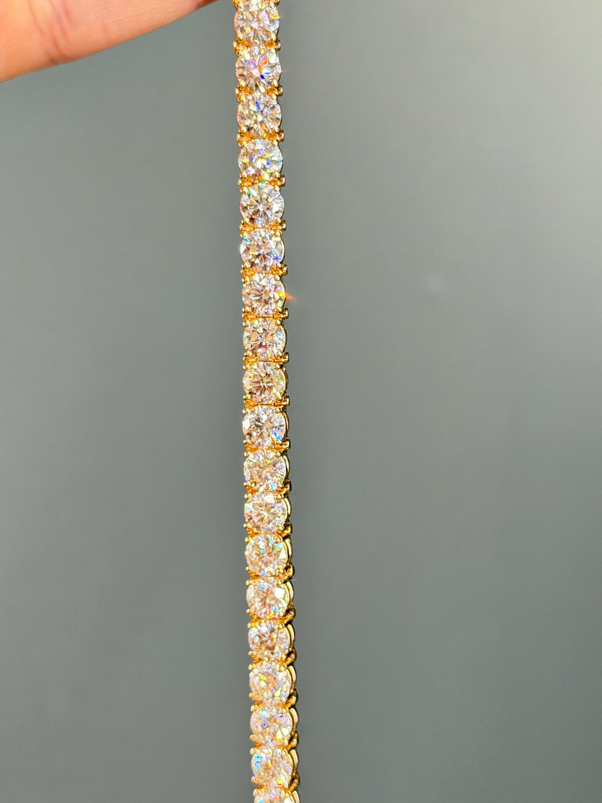 Exquisite Natural Diamond Tennis Bracelet 21.85 cttw 14k yellow gold