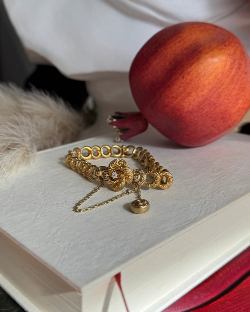 Antique Victorian OMC Diamond Ornate Bracelet
