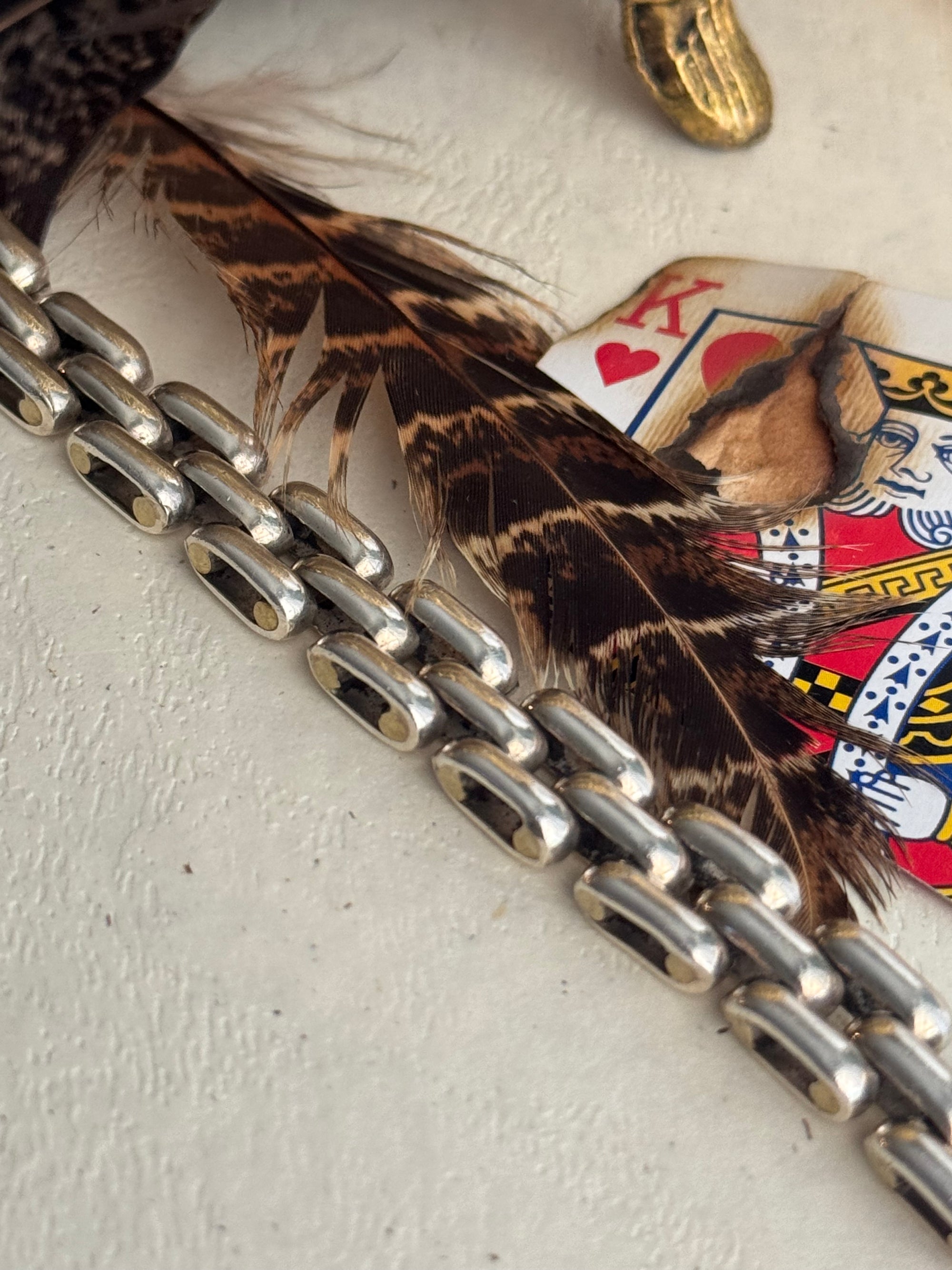 Vintage 925 Sterling Solid Panther Link Bracelet