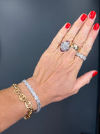Natural Emerald-Cut Diamond Tennis Bracelet