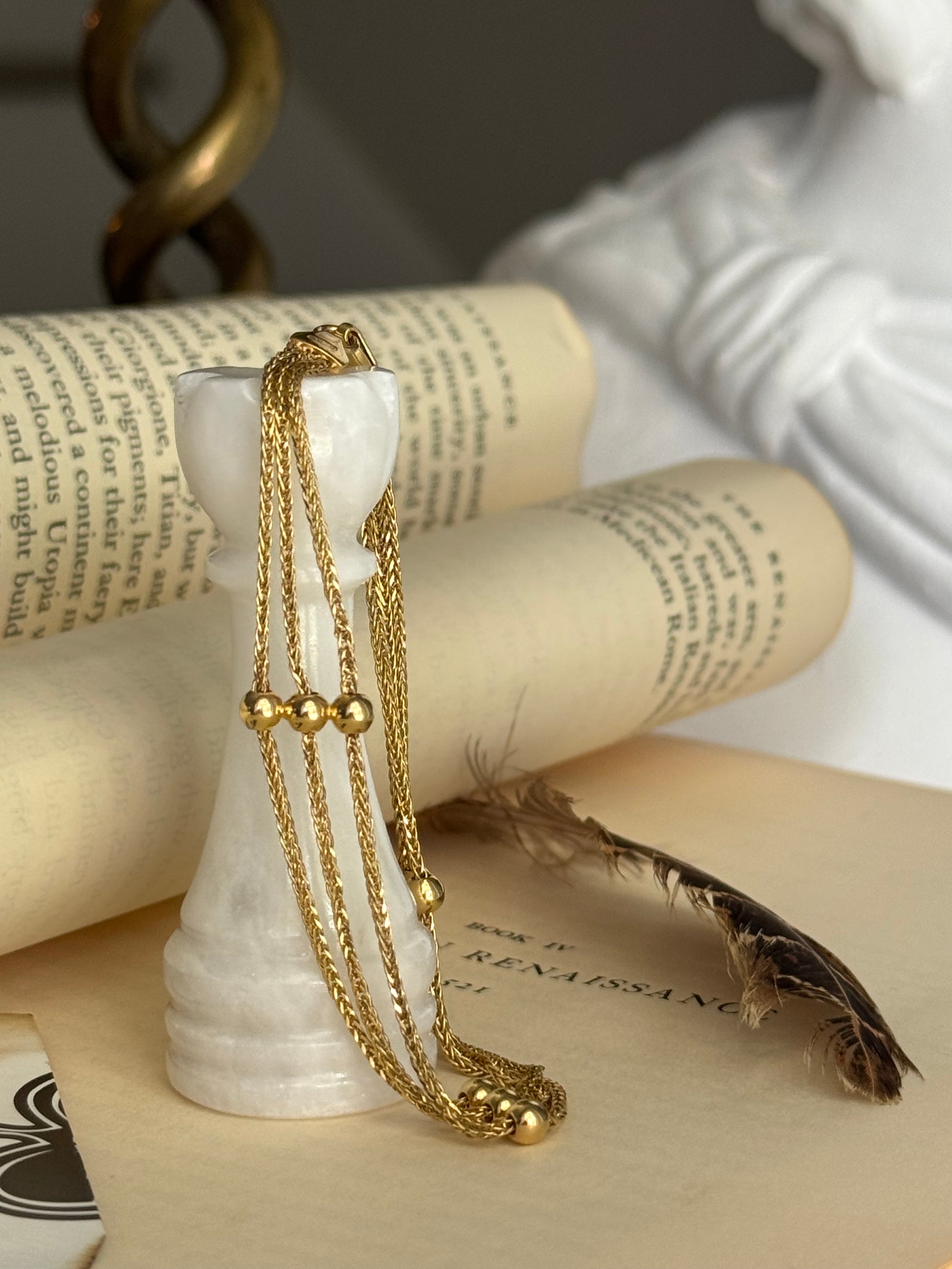 Estate 14k Triple Rope Bracelet