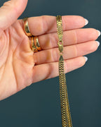 Vintage Solid 14k Yellow Gold Flat Franco Chain