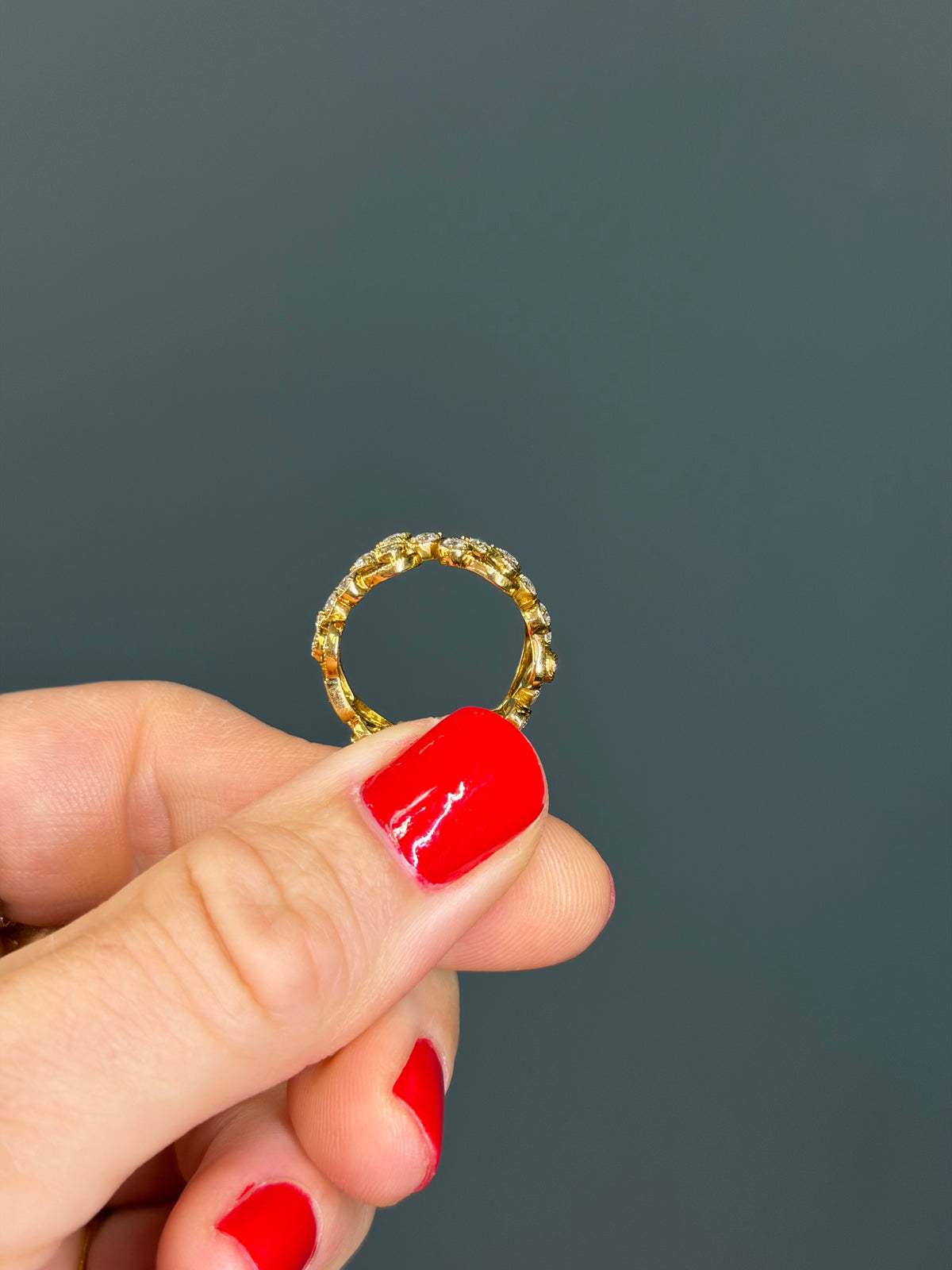 Fancy Swirl Ring 18k Yellow Gold