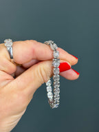 Natural Emerald-Cut Diamond Tennis Bracelet
