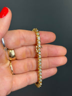 14k Yellow Gold 3.33 Carat Natural Diamond Bracelet