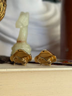 Vintage 14k Italy Classic Omega Back Earrings