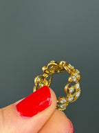 Fancy Swirl Ring 18k Yellow Gold