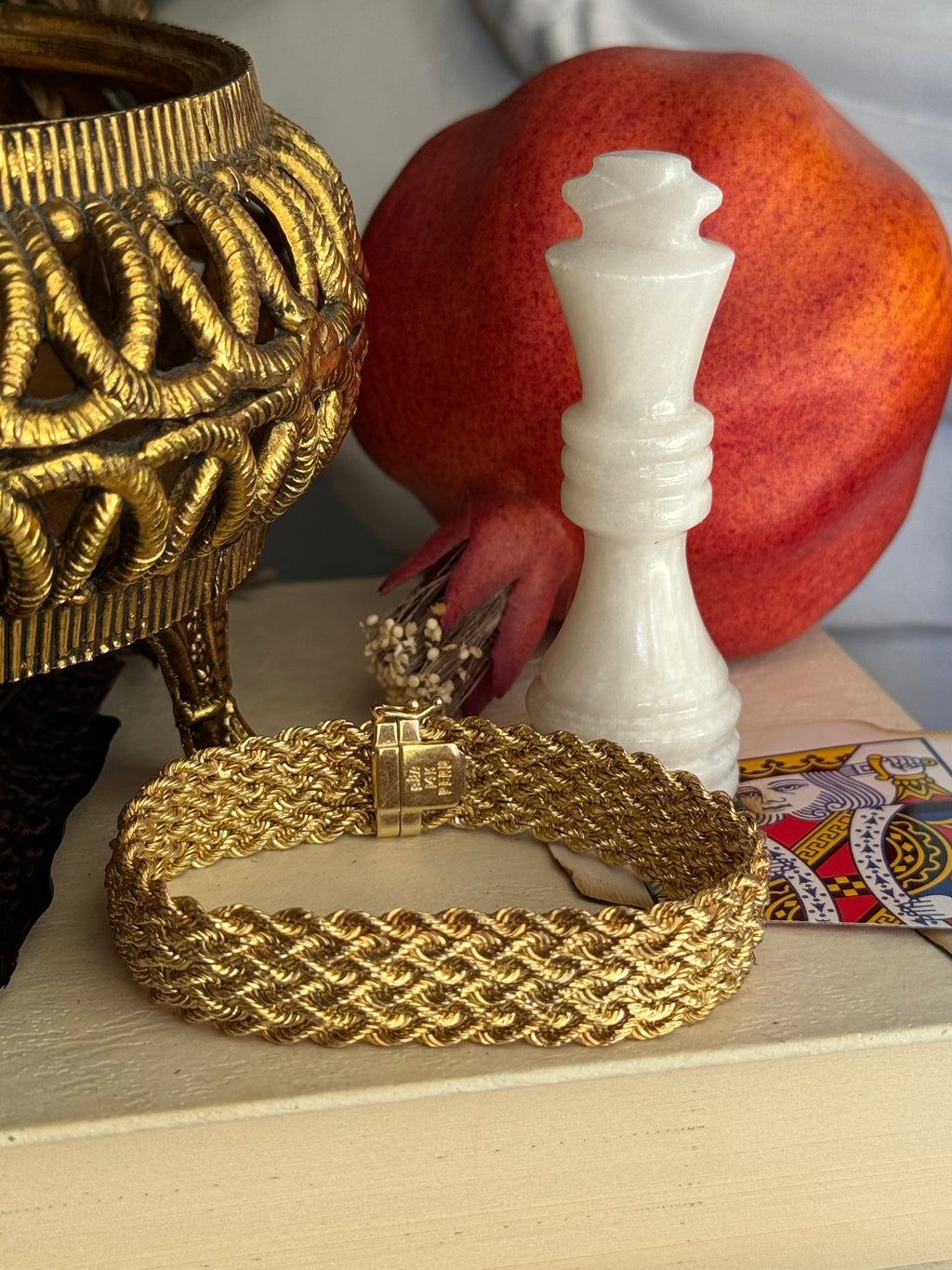 Vintage 14k Triple Rope Bracelet