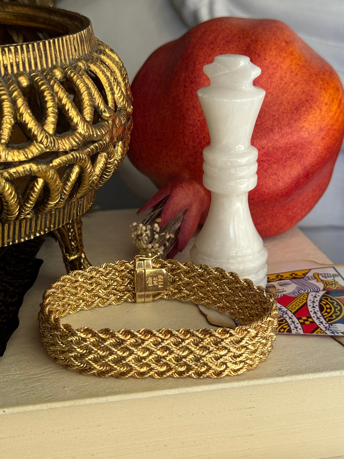 Vintage 14k Triple Rope Bracelet