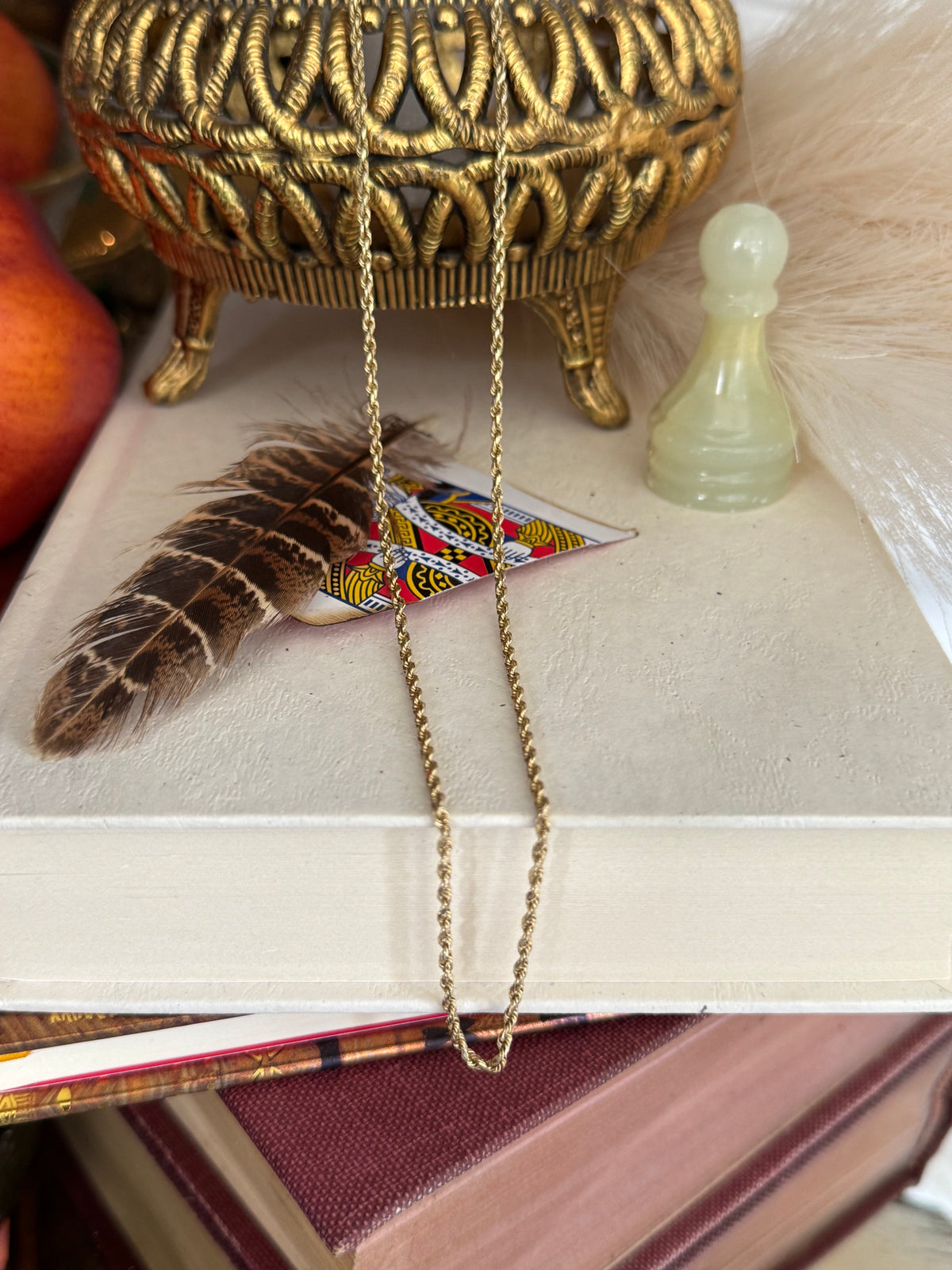 Vintage 14k Yellow Gold Twisted Rope Chain