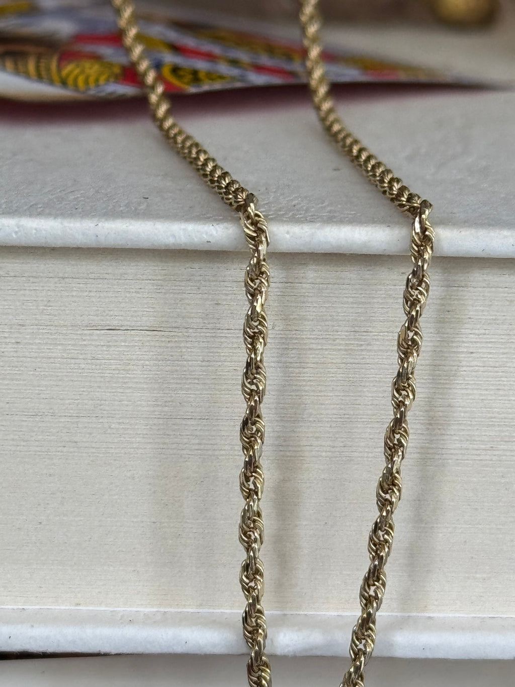 Vintage 14k Yellow Gold Twisted Rope Chain