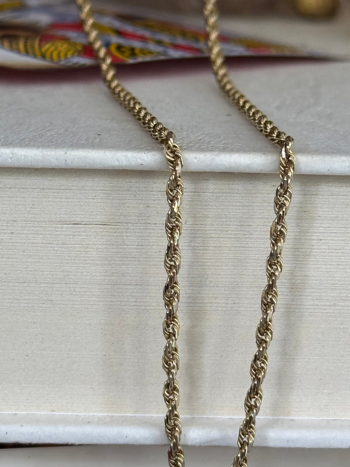 Vintage 14k Yellow Gold Twisted Rope Chain