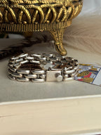 Vintage 925 Sterling Solid Panther Link Bracelet