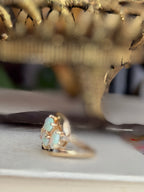 Vintage 14k and 3-stone Opal Ring