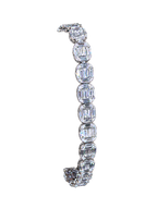 Natural Emerald-Cut Diamond Tennis Bracelet