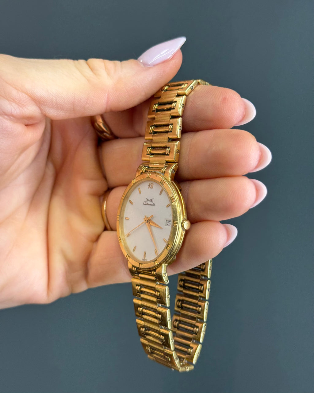 Original Vintage Piaget 1990s “Dancer” 18k Yellow Gold 31 mm 100 grams